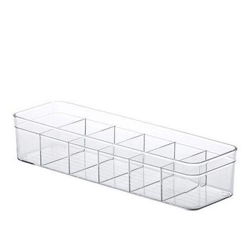 Imagem de Kit 2 Organizador Transp. C Divisórias Multiuso 35x10x7 1127 Paramount