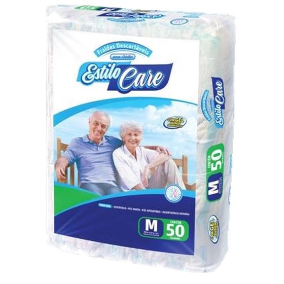Kit 2 Pacote Fralda Geriatrica Estilo Care M/50 100 unidades Menor preço em Kit 2 Pacote Fralda Geriatrica Estilo Care M/50 100 unidades