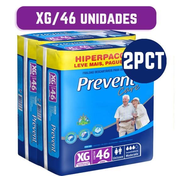 Kit 2 Pacote Fralda Geriatrica Prevent Care XG/46 92 unidades - Barato no Atacado Menor preço em Kit 2 Pacote Fralda Geriatrica Prevent Care XG/46 92 unidades - Barato no Atacado