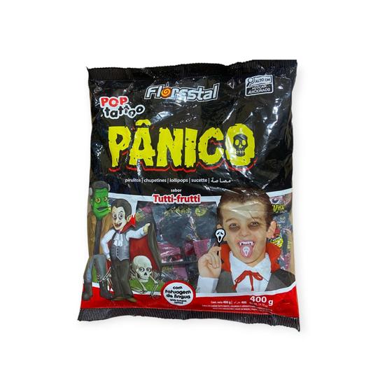 Imagem de Kit 2 Pacotes 400g Pirulito Tattoo Pânico tatuagem língua