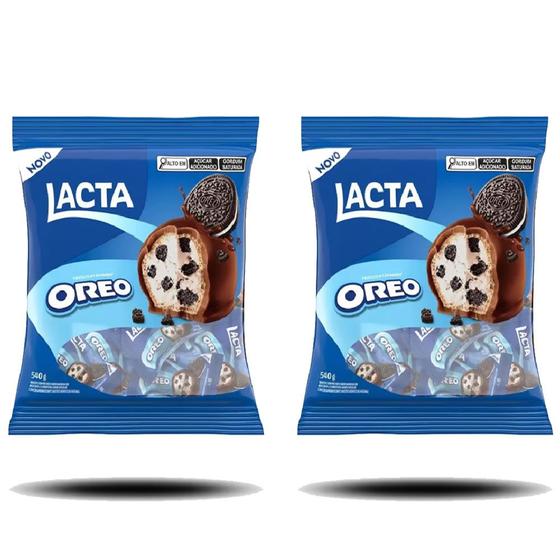 Kit 2 Pacotes Bombom Chocolate Lacta Oreo 540g Mondelez Imagem de Kit 2 Pacotes Bombom Chocolate Lacta Oreo 540g Mondelez