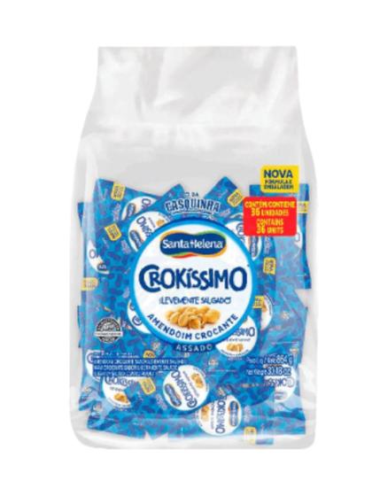 Imagem de Kit 2 Pacotes Com 36Un De 24G Amendoim Crokissimo S/Pele