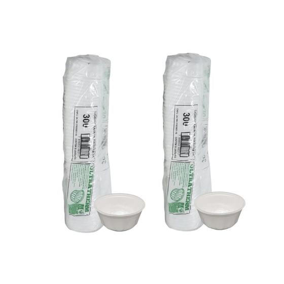 Imagem de Kit 2 Pacotes de Potes de Isopor 300ml MR300 Ultratherm com 50 unidades