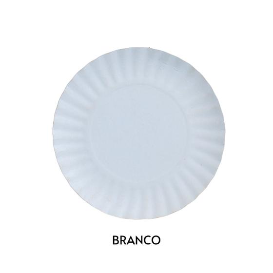 Imagem de Kit 2 Pacotes de Prato De Papelão Branco N 5 - 200 Unidades