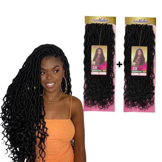 Imagem de Kit 2 pacotes -duda- crochet braids-ser mulher