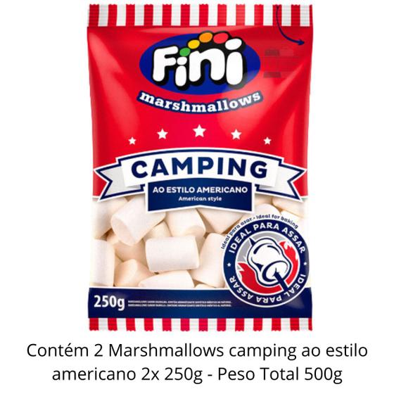 Kit 2 Pacotes Fini Marshmallows Camping Ao Estilo Americano