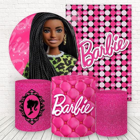 Imagem de Kit 2 Painéis E Capas 3D Sublimado Barbie Fkpc-576