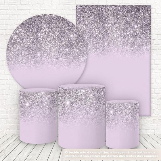 Imagem de Kit 2 Painéis E Capas 3D Sublimado Efeito Glitter Fkpc-955