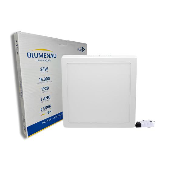 Imagem de Kit 2 Painéis LED 24w Sobrepor Quadrado 6500k Branco Frio - Blumenau