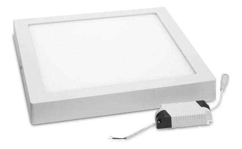 Imagem de  kit 2 Painel Plafon Led 24w Sobrepor Quadrado  Branco Frio  4000k