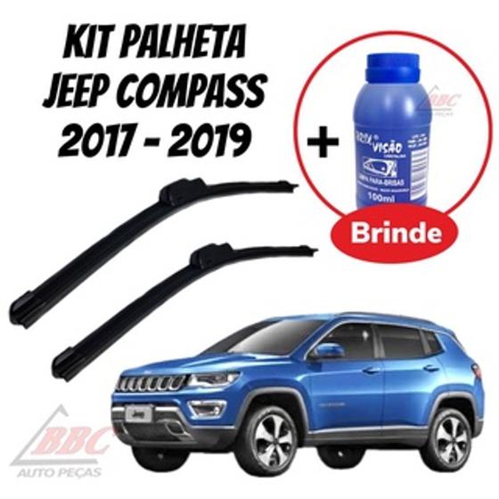 Imagem de Kit 2 Palhetas Limpador De Parabrisa Dianteiro Compass 2017 - 2019