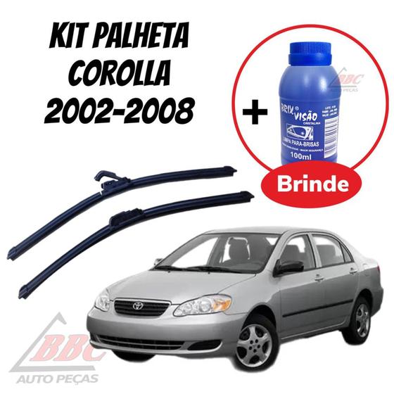 Imagem de Kit 2 Palhetas Limpador De Parabrisa Dianteiro Corolla 2002 - 2008