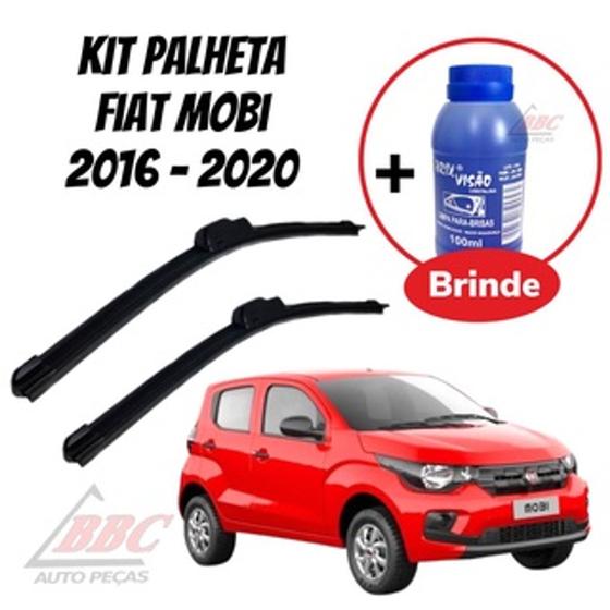 Imagem de Kit 2 Palhetas Limpador De Parabrisa Dianteiro Fiat Mobi 2016 - 2020