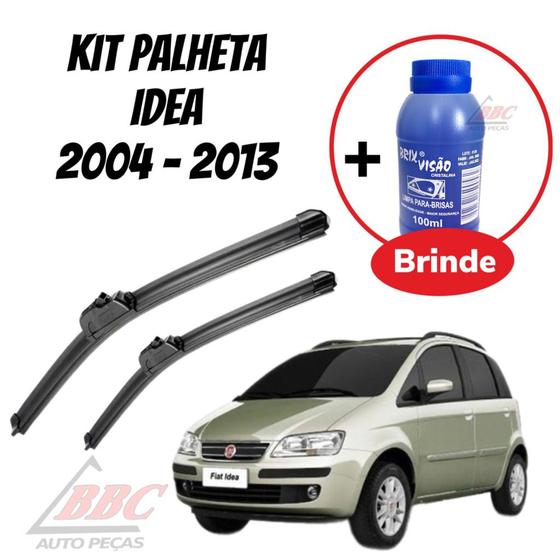 Imagem de Kit 2 Palhetas Limpador De Parabrisa Dianteiro Idea 2004 - 2013