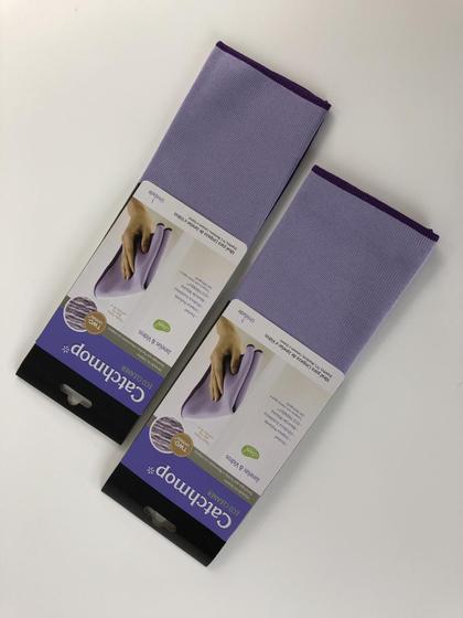 Imagem de Kit 2 Panos Microfibra Flanela Limpa Vidros e Janelas *anti-risco 32 X 36cm Catchmop