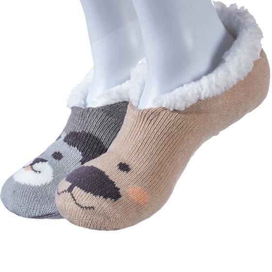 Imagem de Kit 2 Pantufa Sapatilha com Sherpa Antiderrapante