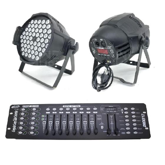 Imagem de Kit 2 Par Led Rgbwa 60 Led De 3W + Mesa Dmx 512