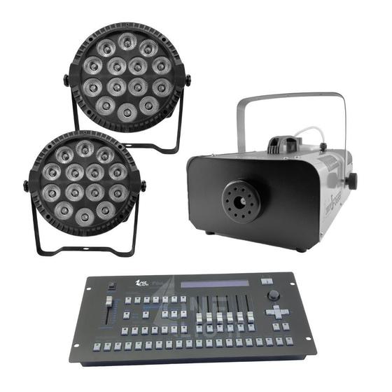 Imagem de Kit 2 Par Led Slim + Máquina De Fumaça 2000W + Mesa Pilot