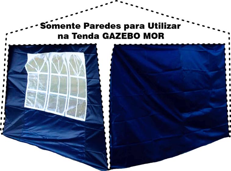 Imagem de Kit 2 Paredes Para Tenda Gazebo Azul 3X3m MOR