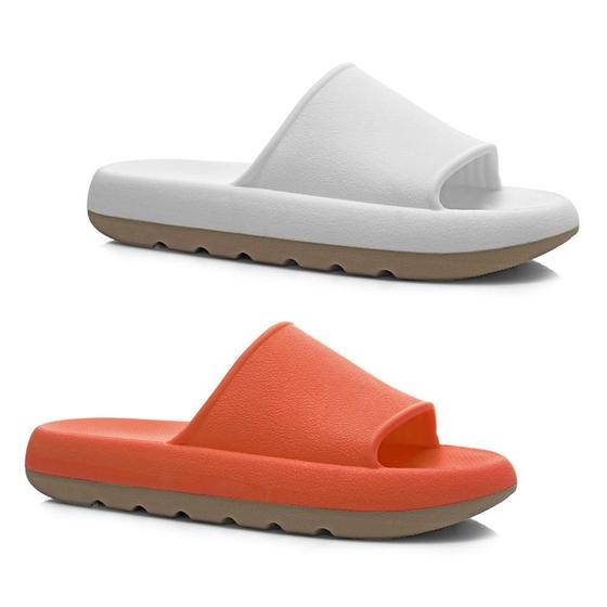 Imagem de Kit 2 Pares Chinelo Nuvem Feminino Slide Conforto Macio