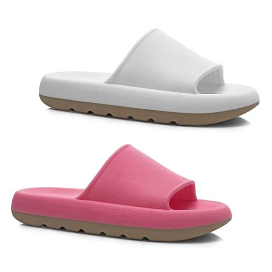 Imagem de Kit 2 Pares Chinelo Nuvem Feminino Slide Conforto Macio