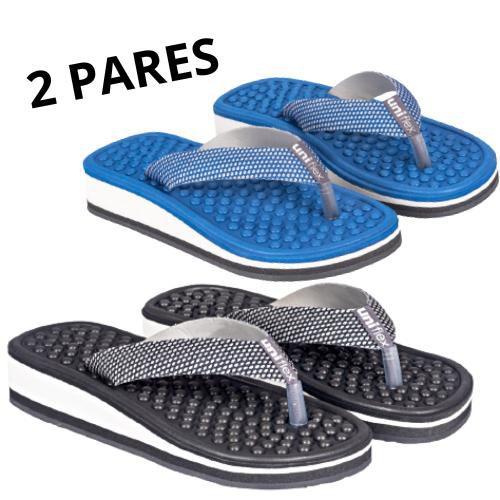 Imagem de Kit 2 Pares Chinelos Ortopédicos Massageador P/Esporão