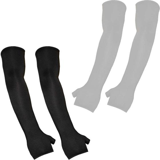 Imagem de Kit 2 pares de manguitos com proteção UV50+ com dedo (par)