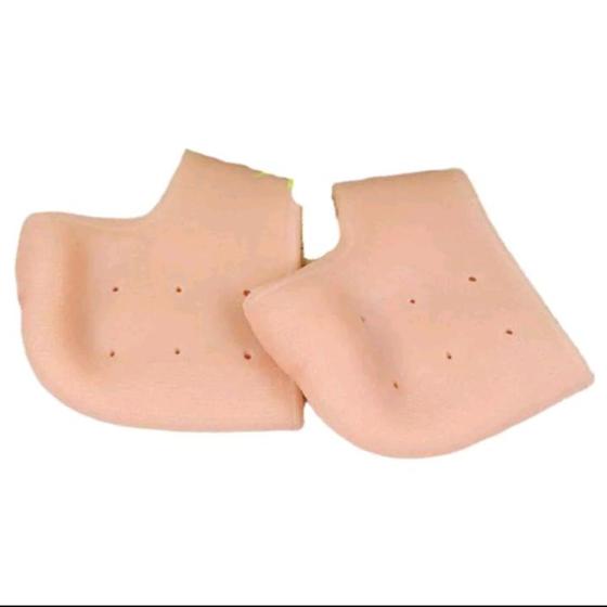 Imagem de Kit 2 pares de palmilhas protetoras de silicone confortável para calcanhar
