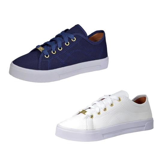 Imagem de Kit 2 Pares De Tenis Feminino Adulto Casual Confortavel Dia a Dia TCA