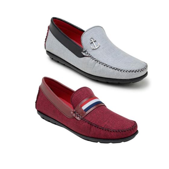 Imagem de Kit 2 Pares Mocassim Casual Masculino Op Santos Dia a Dia Clássico Moderno e Leve Estilo Loafer