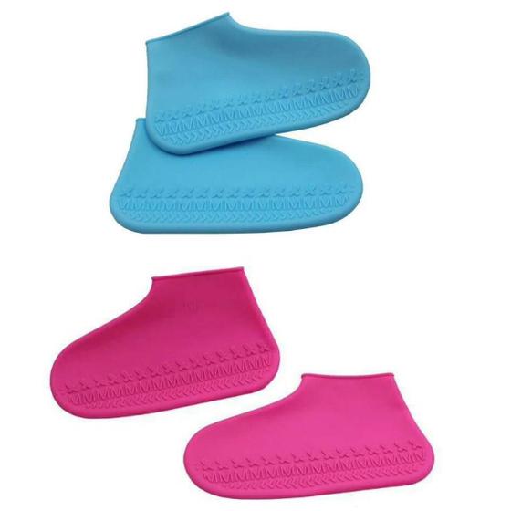 Imagem de Kit 2 Pares Protetor Silicone Chuva Tênis Waterproof Shoe