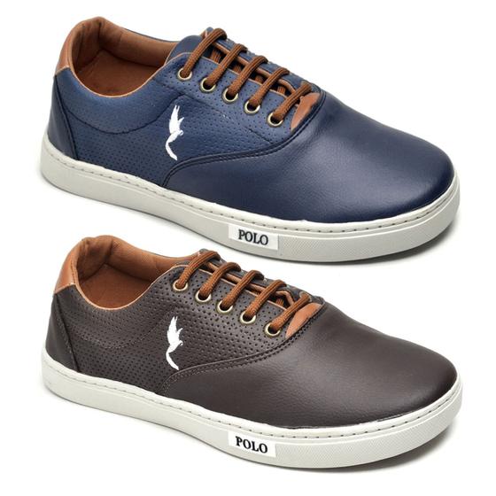 Imagem de Kit 2 Pares Sapatênis Masculino Infantil Casual Cano Baixo Confortável - 700