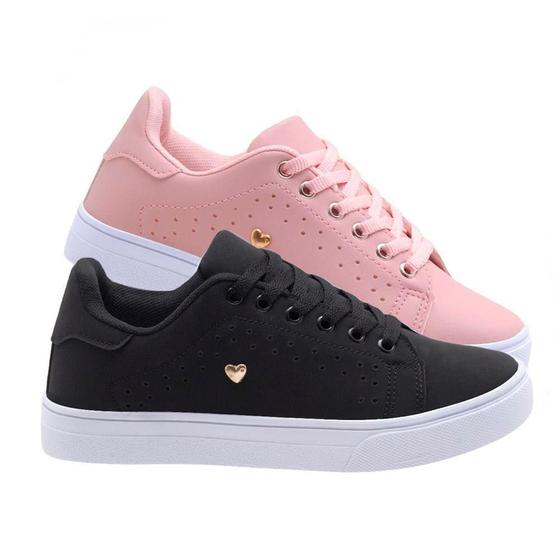 Kit 2 Pares Tênis Casual Feminino Sbelta Cano Baixo Conforto Menor preço em Kit 2 Pares Tênis Casual Feminino Sbelta Cano Baixo Conforto