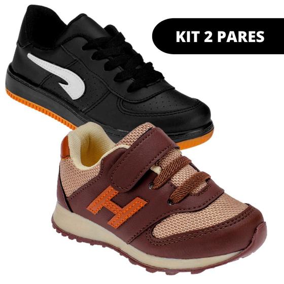 Imagem de Kit 2 Pares Tênis Infantil de Menino Casual