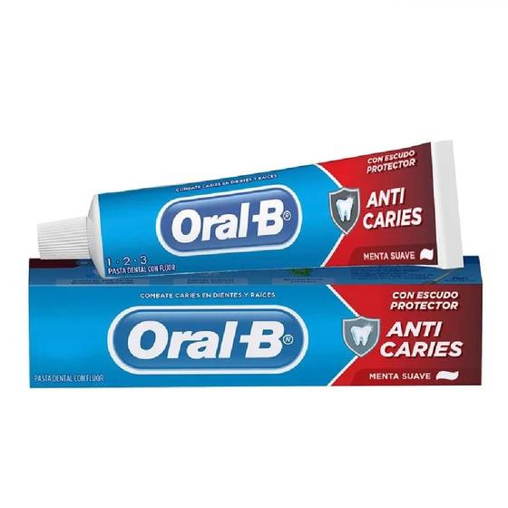 Imagem de Kit 2 Pasta Creme Dental Oral-B AntiCarie 1 2 3 70g Cada