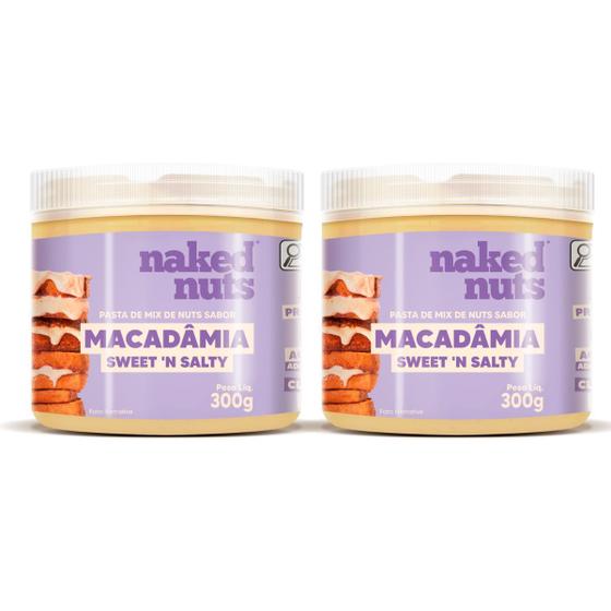 Imagem de Kit 2 Pasta Mix de Nuts S/ Açucar Macadâmia Naked Nuts 300g