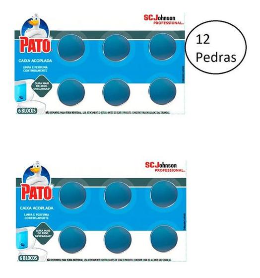 Imagem de Kit 2 Pato Detergente Sanitário 6 Bloco para Caixa Acoplada