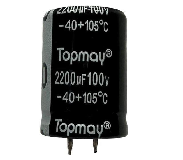 Imagem de KIT 2 PÇS - CAPACITOR ELETROLITICO 2200X100V - 2200UF X 100V - 105º GRAUS