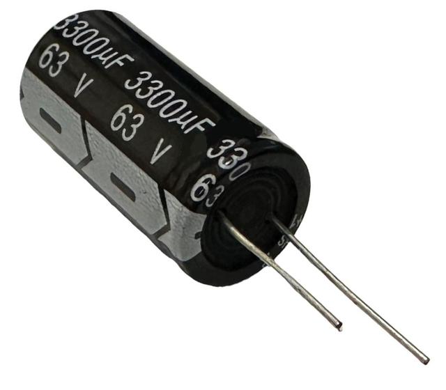 Imagem de Kit 2 pçs - capacitor eletrolitico 3300x63v - 3300uf x 63v