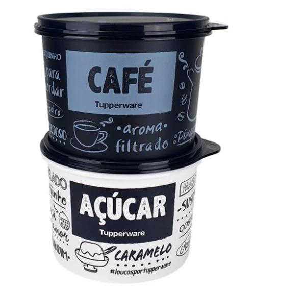 Imagem de kit 2 peças Armazenagem Original Açúcar 1,4Kg + Café 700gr Tupperware Caixa