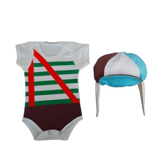 Imagem de Kit 2 Peças - Body + Touquinha Chaves Bebê Fantasia Boina