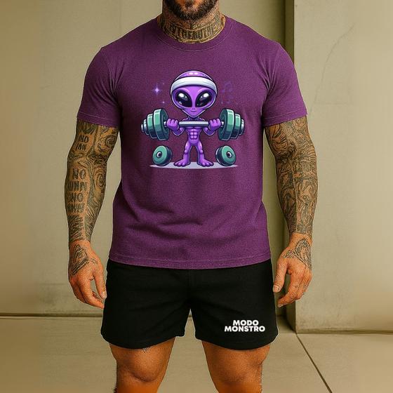 Imagem de Kit 2 Peças Camiseta Et Forte E Short TACTEL Modo Monstro Estampado Camisa Algodão REF 262
