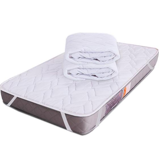 Kit 2 Peças - Capa Protetor Para Colchão De Berço Impermeável Americano 130x70cm 100% Algodão - BF Colchões Menor preço em Kit 2 Peças - Capa Protetor Para Colchão De Berço Impermeável Americano 130x70cm 100% Algodão - BF Colchões