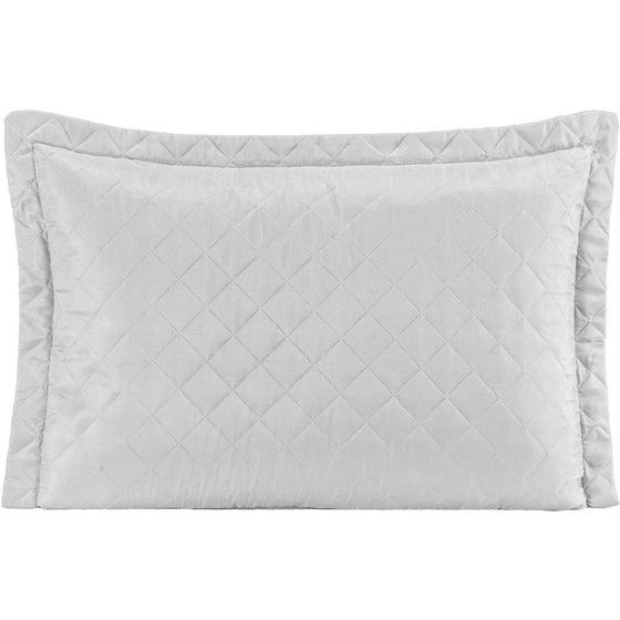 Imagem de Kit 2 peças Porta Travesseiro Protetor Fronha 70x50cm Liso Microfibra S/ZIper Cor: CINZA