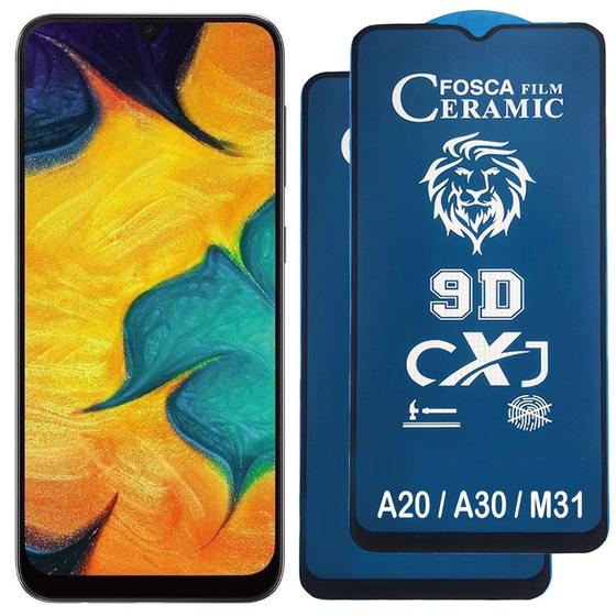 Imagem de Kit 2 Pelicula 9D Ceramica Privacidade Fosca Compativel com Samsung Galaxy A20 A30 M31