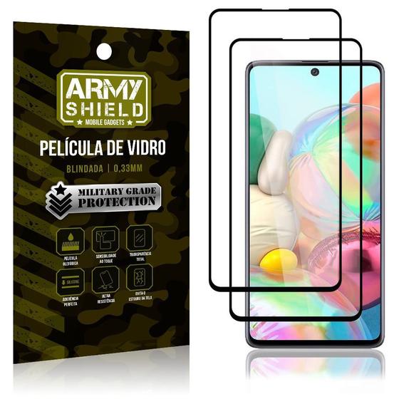 Kit 2 Películas de Vidro Blindada 3D Full Cover Galaxy A71 - Armyshield Menor preço em Kit 2 Películas de Vidro Blindada 3D Full Cover Galaxy A71 - Armyshield