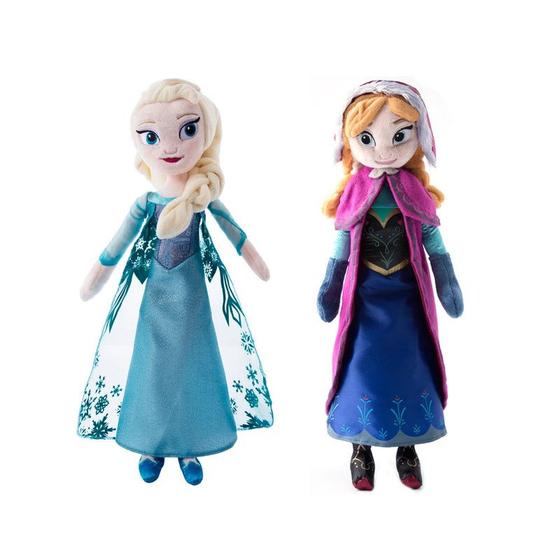 Imagem de Kit 2 pelucias elsa e anna frozen bonecas 40cm