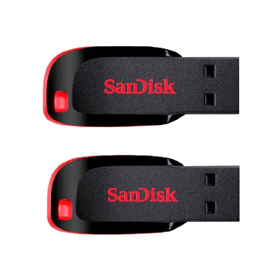 Imagem de Kit 2 Pen Drive SanDisk Cruzer Blade 32gb - SDCZ50