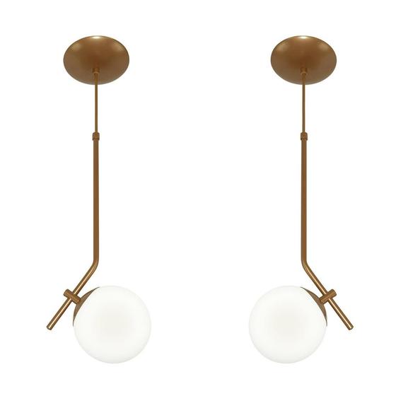 Imagem de Kit 2 Pendentes Aro Angular Jabuticaba Cobre Orby