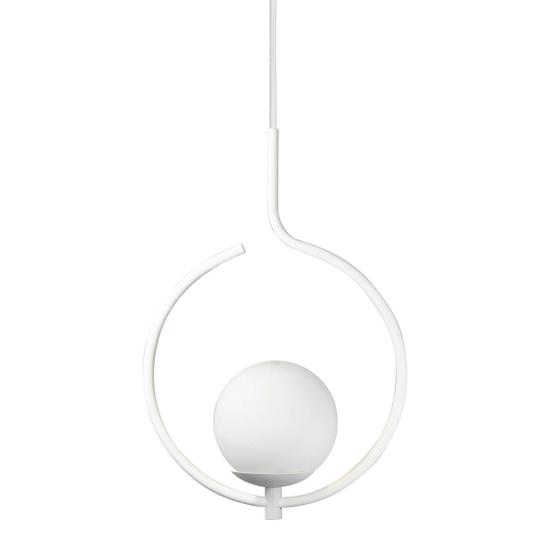 Imagem de Kit 2 Pendentes On Loop BRANCO com globo de vidro BRANCO